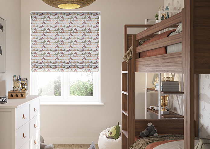 Cloudy Peaks, Rosey Hues - Roman Blind - Image 3